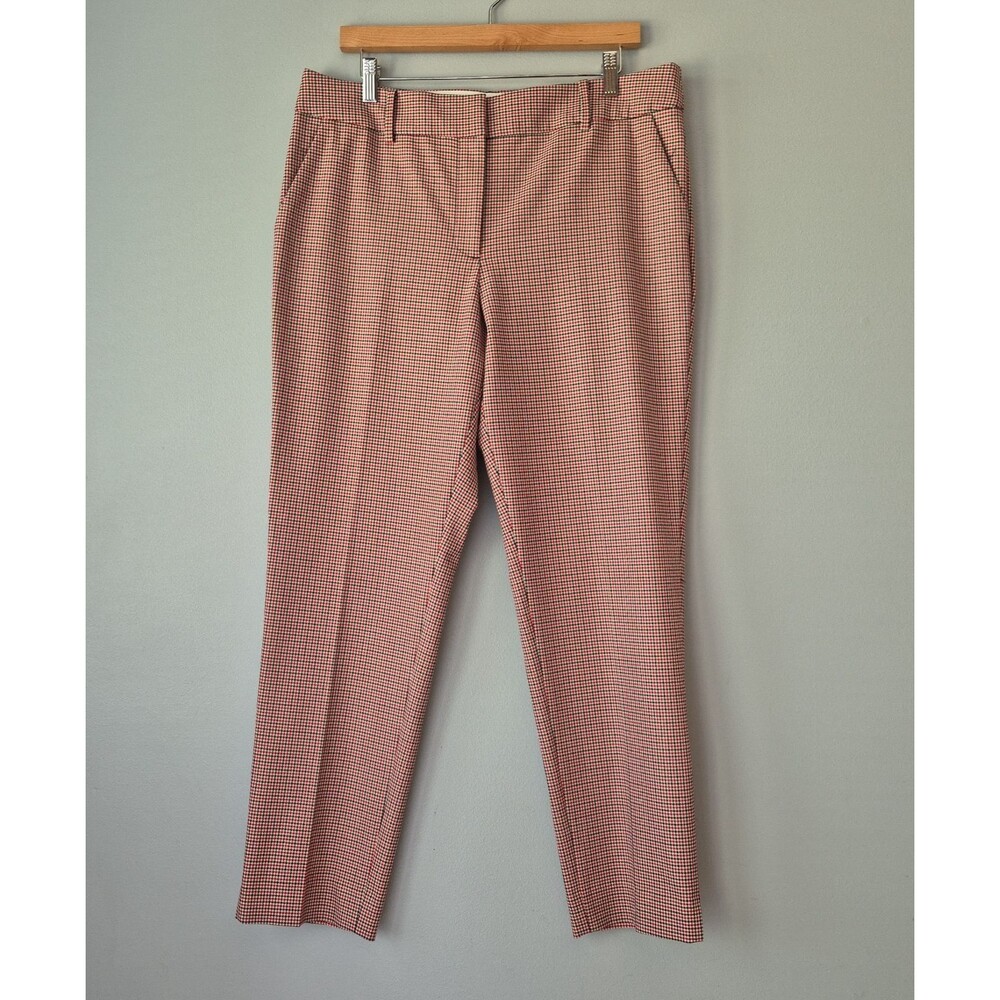 Talbots Hampshire Ankle Mini Check High Rise Dress Pants Womens 12 Inseam 28 IN